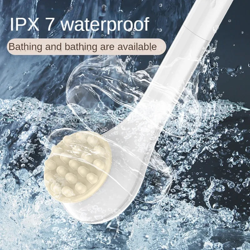 Essentya - Brosses de bain électriques Bath and Body Works Brosse exfoliante en silicone pour le corps Brosses exfoliantes étanches IPX7 Brosses à long manche pour le dos